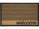 Fußmatte ASTRA "Border Graphic", beige (natur), B:45cm H:8mm L:75cm, Gummi, Kunstfaser, Teppiche, Fußmatte, Türmatte, Schmutzfangmatte, rutschfest, In und Outdoor
