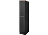 Apothekerschrank KOCHSTATION "KS-Wien", grau (grau hochglanz), B:30cm H:165cm T:60cm, MDF, Holzwerkstoff, Schränke, Höhe 165 cm