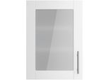 Glashängeschrank KOCHSTATION "KS-Ahus", weiß (weiß matt, weiß), B:50cm H:70,4cm T:34,9cm, Schränke, Glashängeschrank, Breite 50 cm