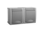 Panasonic Steckdose 2-fach waager. FR-AP IP54 90591088-DE)