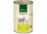 REAL NATURE Original Nassfutter Katze, Adult, Light Huhn und Lamm 24x400 g