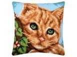 Kreuzstichkissen "Katze Green Eyes"