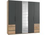 Drehtürenschrank Level36A Graphit/Eiche B:250cm