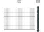 Einstabmattenzaun ARVOTEC "ESSENTIAL 100 zum Einbetonieren", grau (anthrazit), H:100cm, Kunststoff, Stahl, Zaunelemente, Zaunhöhe 100 cm, Zaunlänge 2 - 60 m
