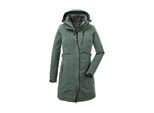 Parka KILLTEC "KOW 165 WMN PRK", Damen, Gr. 48, grau (graugrün), Obermaterial: 100% Polyester;Futter: 100% Polyester;Füllung: 100% Polyester, Jacken Parka, Wasser- und winddichter Parka mit Teddyfleece und abnehmbarer Kapuze
