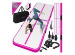 KESSER® Turnmatte Aufblasbar Airtrack 2m/3m/4m/5m/6m Fitness-Matte Gymnastikmatte inkl. Tragetasche & elektr. Luftpumpe Yogamatte, Tumbling Matten, Trainingsmatte, Turn- & Fitness