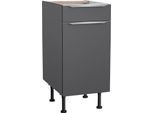 Unterschrank KOCHSTATION "KS-Aken", grau (anthrazit), B:40cm H:87cm T:58,4cm, Schränke, Unterschrank