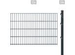 Doppelstabmattenzaun ARVOTEC "ESSENTIAL 83 zum Einbetonieren", grau (anthrazit), H:83cm, Kunststoff, Stahl, Zaunelemente, Zaunhöhe 83 cm, Zaunlänge 2 - 60 m
