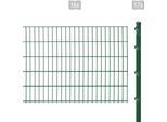 Doppelstabmattenzaun ARVOTEC "ESSENTIAL 103 zum Einbetonieren", grün (dunkelgrün), H:103cm, Kunststoff, Stahl, Zaunelemente, Zaunhöhe 103 cm, Zaunlänge 2 - 60 m