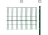 Doppelstabmattenzaun ARVOTEC "ESSENTIAL 103 zum Einbetonieren", grün (dunkelgrün), H:103cm, Kunststoff, Stahl, Zaunelemente, Zaunhöhe 103 cm, Zaunlänge 2 - 60 m