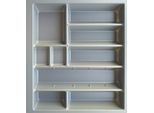 Besteckeinsatz KOCHSTATION "Cara", grau (silbergrau), B:52cm H:47,5cm T:5,5cm, Kunststoff, Schubladeneinsätze, Besteckeinsatz, 60 cm breit, für Schubkästen der Serien Tokio, Cara, Elga, Tara, Avio