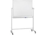 Franken Mobile Drehtafel, 360° schwenkbar, beidseitig beschreibbar, mit Stativ und Rollen, B 1200 x H 900 mm, lackiert weiss
