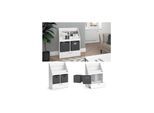 Vicco Bücherregal Luigi 72 x 96,2 cm, Weiß, Wohnzimmerregal, mit Faltboxen, modern