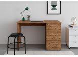 Schreibtisch VOGL MÖBELFABRIK "Tobi, optional mit Tastaturauszug", braun (wotaneiche), B:115cm H:73cm T:56cm, Tische, mit 3 Schubkästen, Breite 115 cm, Made in Germany