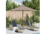vidaXL Sonnenschirm mit Holz-Mast 150x200 cm Taupe