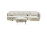 Wohnlandschaft Nilas Creme Webstoff