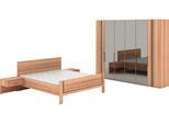 Schlafzimmer-Set MUSTERRING "Sorrent, Kleiderschrank, Bett & Nachtkommoden, teilmassiv Eiche", braun, Schrank 300cm Breit / 236cm Hoch + ohne Matratze, B/H: 180cm x 200cm, Schrank 300cm Breit / 236cm Hoch, Glas, Hartfaserplatte, Holz teilmassiv, Holzwerkstoff, Massivholz, Schlafzimmermöbel-Sets, Bett mit Stollenfuß, Eiche teilmassiv, Spiegeltüren in Parsol-Bronze