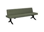 Moderano Sitzbank , Grün , Metall, Textil , 220x87x70 cm , Fußauswahl, Lederauswahl, Stoffauswahl, mit Rückenlehne, in verschiedenen Größen erhältlich , Esszimmer, Bänke, Sitzbänke, Polsterbänke