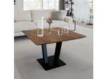 FineBuy Couchtisch quadratisch 60 cm Akazie Massivholz Moderner Wohnzimmertisch