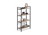 tectake® Regal, Industrial Style, mit 4 Ebenen, inklusive Kippschutz, 67,5 x 31,5 x 121,5 cm