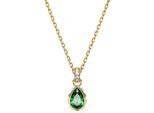 Kette mit Anhänger SWAROVSKI "Chroma", gold (gelbgoldfarben, grün), Halsketten, Damen, Metall, L: 44, mit Swarovski Kristall