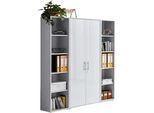 Aktenschrank Office Edition Sw Set 3 hoch Grau/Weiß