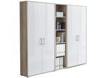 Aktenschrank Office Edition Sw Set 10 Eiche/Weiß