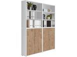 Aktenschrank Office Edition Sw Set 11 Weiß/Eichefarben