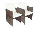 Gartensessel-Set Raloso 2er- Set ca. 53x84 cm Braun