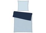 Tom Tailor Wendebettwäsche , Hellblau, Dunkelblau , Textil , Uni , 135x200 cm , pflegeleicht , Heimtextilien, Bettwäsche & Leintücher, Bettwäsche, Wendebettwäsche