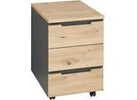 Rollcontainer Memphis in Eiche Artisan/Graphitfarben