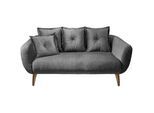 2,5-Sitzer-Sofa Baggio Grau Velours