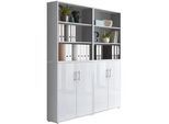 Aktenschrank Office Edition Sw Set 11 Grau/Weiß