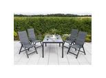 Gartensessel Taviano Metall/Textil klappbar