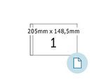 Blattetiketten HERMA 8493, permanenthaftend, bedruckbar, B 205 x H 148,5 mm, Papier, weiss, 1000 Stück/1000 Blatt