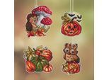 buttinette Stramin-Aufhänger "Herbstzeit", 4er-Set