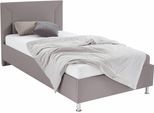 Polsterbett, grau (hellgrau), B:110cm L:210cm, Bezug Bett: Microfaser (100% Polyester);Bonnell-Federkernmatratze: Mischgewebe (51% Polyprophlen, 39% Polyester, 10% Baumwolle);Kaltschaummatratze: Frottee (100% Polyester), Bezug abnehm- und waschbar bis 60C, WESTFALIA SCHLAFKOMFORT, Betten, Polsterbett, in diversen Ausführungen