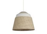 Deckenleuchte AMALIA natur/weiss, Rattan & Textil, Ø 38 cm, E27, ohne Leuchtmittel, meet by Paperflow