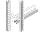 Durchschubsicherung, verzinkt, lichte Feldweite 2700 mm, f. Palettenregal PR