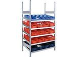 Komplettregal MBR 3000, Anbaufeld, 5 schräge Fachebene, 2278 x 800 x 1292 mm