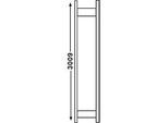 Regalsystem R 3000, Rahmen, H 2967 x T 600 mm