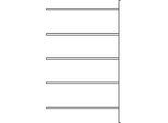 Fachbodenregal SSI Schäfer R3000, Anbauregal, 5 verzinkte Böden, Tiefe 500 mm, Fachlast 250 kg, B 1345/1315 x H 1960 mm