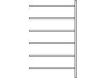Anbauregal R 3000, 6 Böden, B 1315 mm x T 400 mm, Böden lackiert