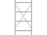 Grundregal, 4 Böden, H 2278 x B 1055 x T 500 mm, lackiert
