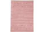 Wollteppich CARPETFINE "Gabbeh Uni, auch als Läufer und Rund erhältlich", rosa, B:300cm H:15mm L:400cm, Wolle, Teppiche, Wollteppich, reine Wolle, handgewebt, Gabbeh Loom Tiermotiv, grosse Farbauswahl