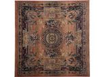 Teppich THEKO "Gabiro 856", rosa (roségoldfarben), B:200cm H:10mm L:200cm, Kunstfaser, Teppiche, Teppich, Kurzflor, Orient-Optik, auch als Läufer, Wohnzimmer