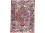 Teppich CARPETFINE "Phoenix Vintage", rot, B:160cm H:6mm L:230cm, Polypropylen (PP), Teppiche, Teppich, Vintage Orient Look, mit Fransen, Wohnzimmer