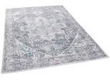 Teppich TOM TAILOR HOME "Funky Orient Tabriz" Gr. 7, grau, B:230cm H:5mm L:340cm, Baumwolle, Kunstfaser, Teppiche, Teppich, Kurzflor, Orient-Optik, Vintage Design, auch als Läufer