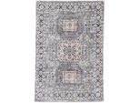 Teppich CARPETFINE "Omen_3", grau, B:140cm H:3mm L:200cm, Polypropylen (PP), Teppiche, Teppich, Orient Vintage Look, Wohnzimmer