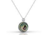 Collierkettchen VIVANCE "925 Silber rhodiniert Abalone Zirkonia", weiß, Halsketten, Damen, 45cm, Silber 925 (Sterlingsilber), L: 45 B: 11,5mm, glänzend, B:11,5mm